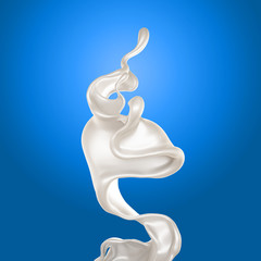 Splash of fluid. 3d illustration, 3d rendering.