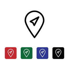 Location, navigate, vector icon. Can be used for web and mobile. Navigation and map vector icon