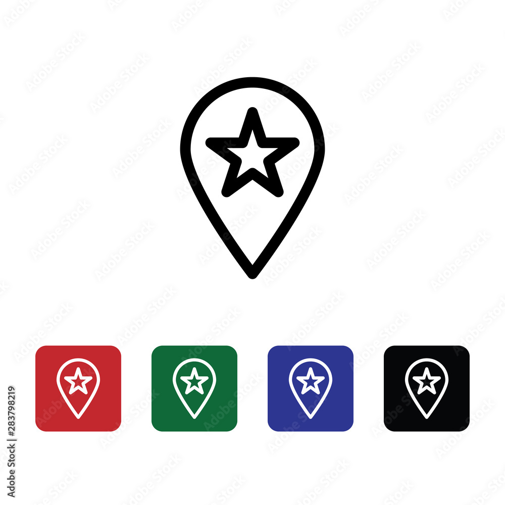 Poster location, favorite, vector icon. can be used for web and mobile. navigation and map vector icon