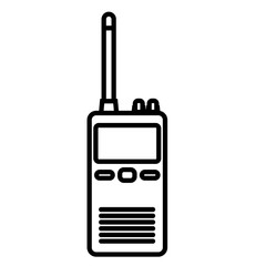 Walkie talkie line icon, logo isolated on white background