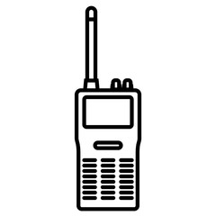 Walkie talkie line icon, logo isolated on white background