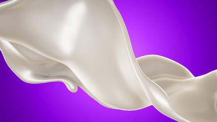 Splash of fluid. 3d illustration, 3d rendering.