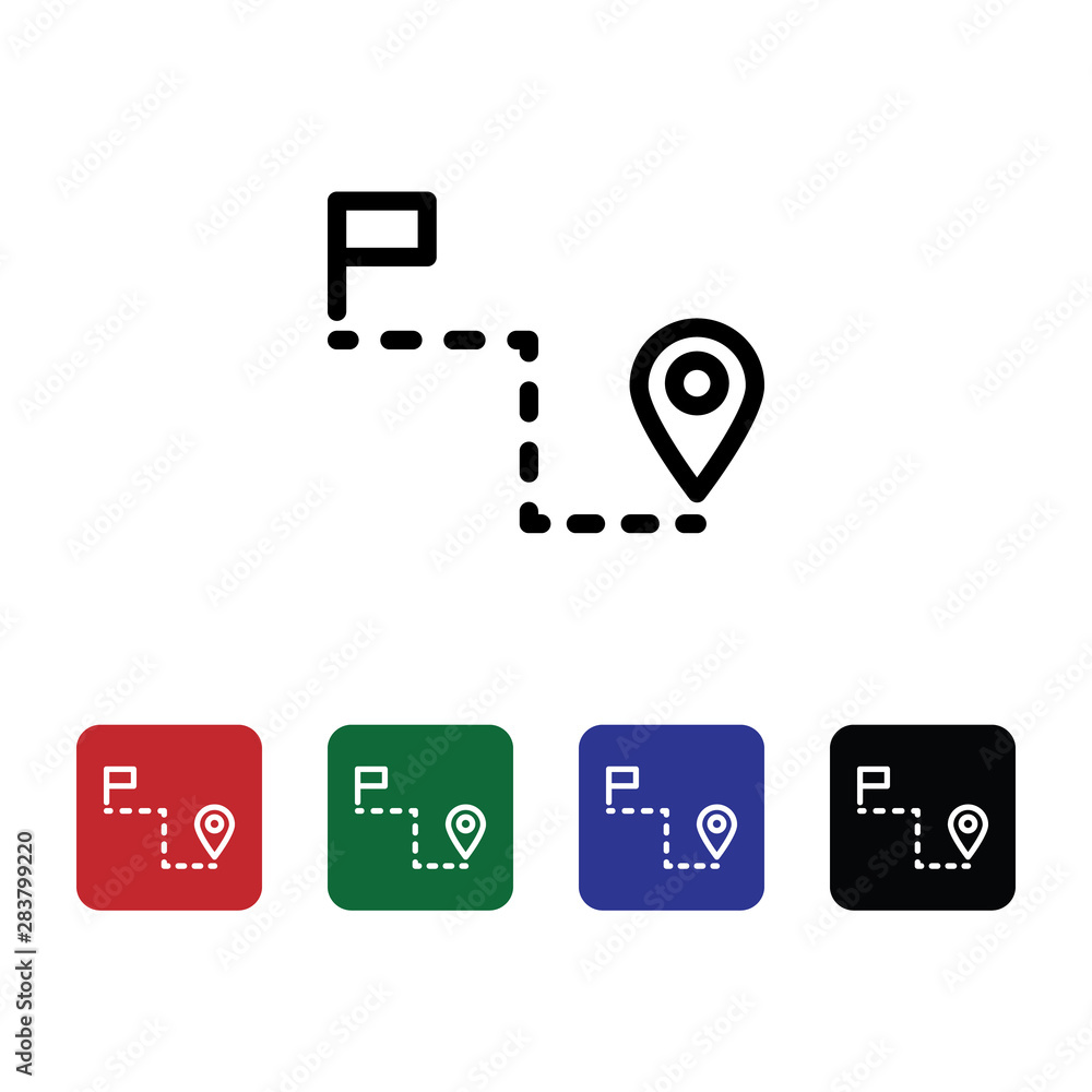 Poster location, distance, vector icon. can be used for web and mobile. navigation and map vector icon
