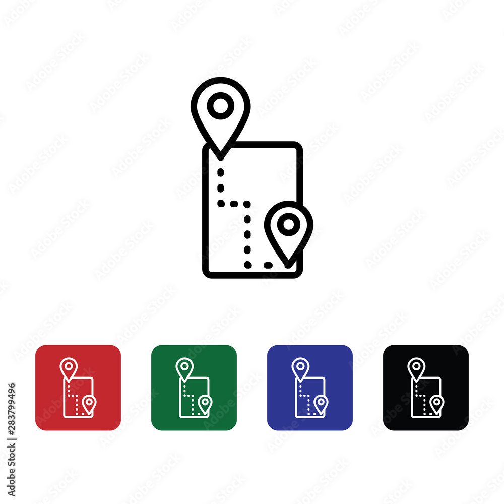 Poster location, itinerary, vector icon. can be used for web and mobile. navigation and map vector icon