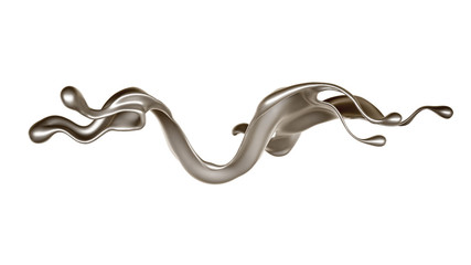 Splash of fluid. 3d illustration, 3d rendering.