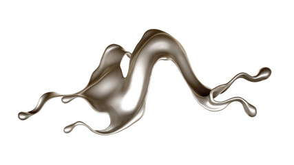 Splash of fluid. 3d illustration, 3d rendering.