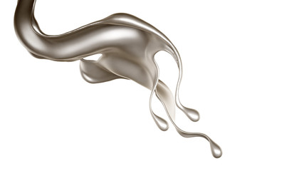 Splash of fluid. 3d illustration, 3d rendering.