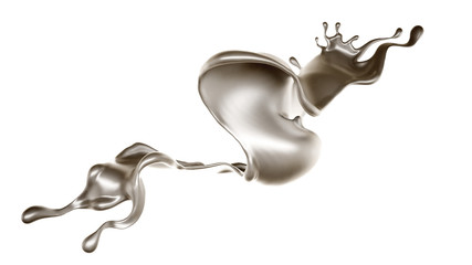 Splash of fluid. 3d illustration, 3d rendering.