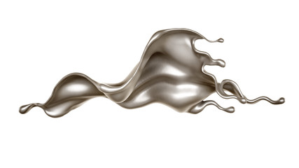 Splash of fluid. 3d illustration, 3d rendering.