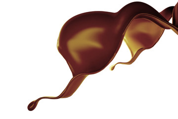 Splash of fluid. 3d illustration, 3d rendering.