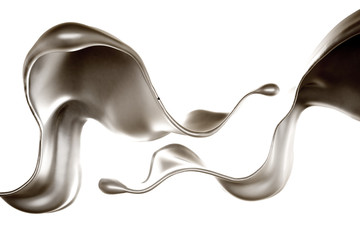 Splash of fluid. 3d illustration, 3d rendering.