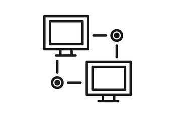 computer network icon vector 