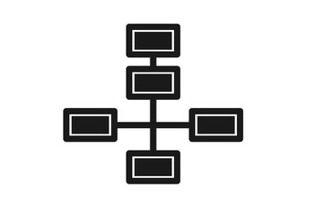 Modern workflow icon vector on white background 