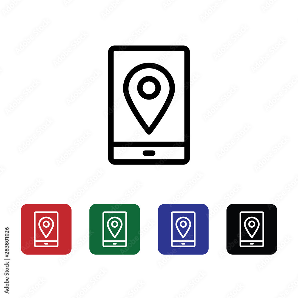 Poster location, smartphone, vector icon. can be used for web and mobile. navigation and map vector icon