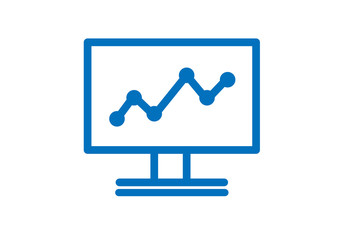 Graph on the desktop monitor icon