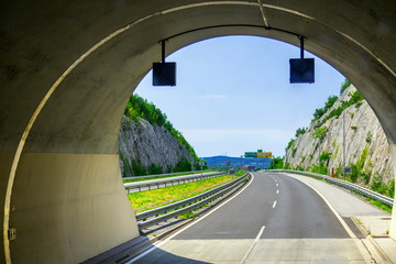 Ljubljana, Slovenia, on August 5, 2019. The highway conducting to the Mediterranean coast