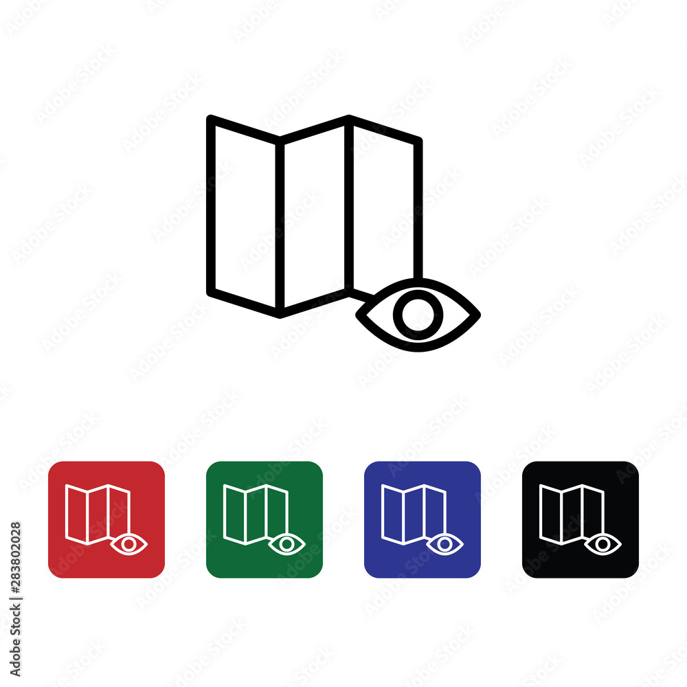 Aufkleber location, map, vector icon. can be used for web and mobile. navigation and map vector icon
