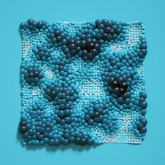 Beautiful background with balls, science, molecule, atom. 3d illustration, 3d rendering.