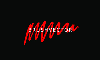 Red paint, ink brush stroke, brush line. Dirty artistic design element. Vector illustration.