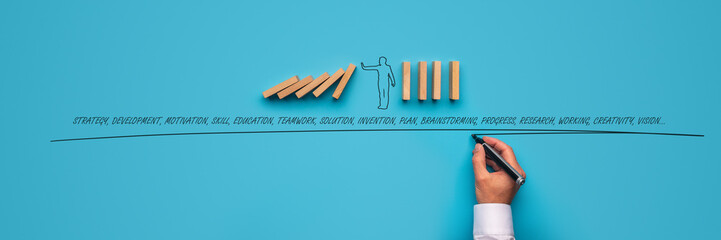 Falling dominos and business related words