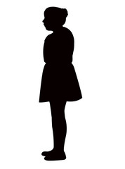 a girl body silhouette vector