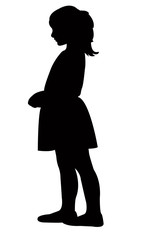 a girl body silhouette vector