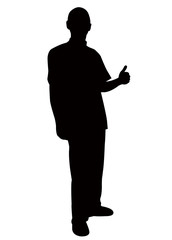 a man body silhouette vector