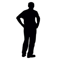 a man body silhouette vector