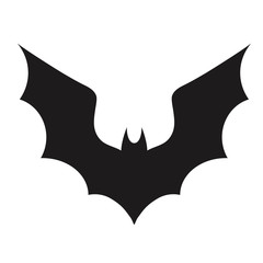 Vampire bat silhouette. Halloween bats decoration, hanging cave flittermouse and scary rearmouse animal, nocturnal holiday night wildlife flight shape vector silhouettes isolated icon collection