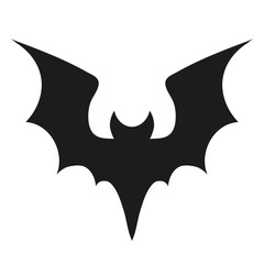 Vampire bat silhouette. Halloween bats decoration, hanging cave flittermouse and scary rearmouse animal, nocturnal holiday night wildlife flight shape vector silhouettes isolated icon collection