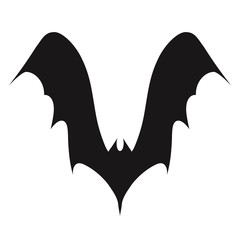 Vampire bat silhouette. Halloween bats decoration, hanging cave flittermouse and scary rearmouse animal, nocturnal holiday night wildlife flight shape vector silhouettes isolated icon collection