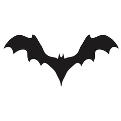 Vampire bat silhouette. Halloween bats decoration, hanging cave flittermouse and scary rearmouse animal, nocturnal holiday night wildlife flight shape vector silhouettes isolated icon collection