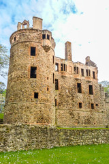 Exterior view of Huntly Castle in Ruins, Scotland, UK