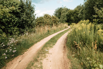 rural roads, rural village landscape