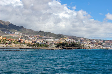 Fototapeta na wymiar View on the beach of Costa Adeje, Tenerife
