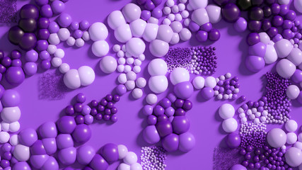 Beautiful background with balls, science, molecule, atom. 3d illustration, 3d rendering.
