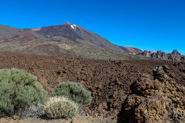 Landscape around the Teide - the highest mountain of spain