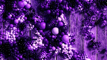 Beautiful background with balls, science, molecule, atom. 3d illustration, 3d rendering.