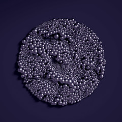 Beautiful background with balls, science, molecule, atom. 3d illustration, 3d rendering.