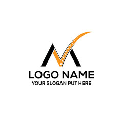 M Letter logo design for use transport business