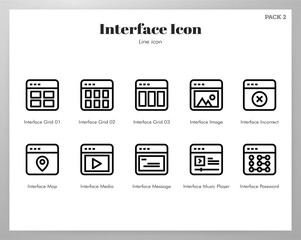 Interface icon Line pack