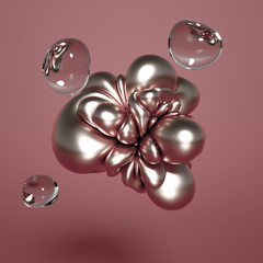 Beautiful abstraction background minimalism. 3d illustration, 3d rendering.