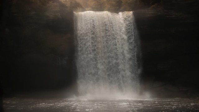 Cinemagraph of waterfall in the mountains
