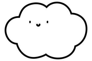 Isolated cloud cartoon vector design