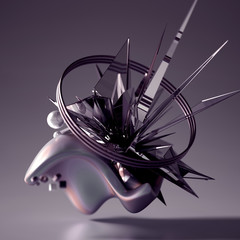Beautiful abstraction background minimalism. 3d illustration, 3d rendering.