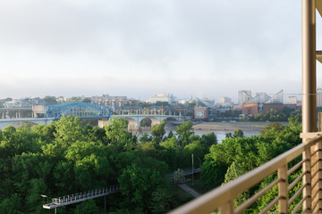 Obraz premium sunrise in chattanooga tn, landscape of the city