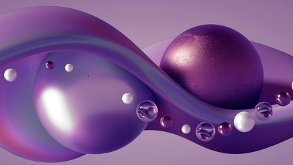 Beautiful abstraction background minimalism. 3d illustration, 3d rendering.