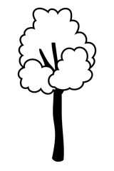 Isolated abstract and season tree design