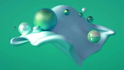 Beautiful abstraction background minimalism. 3d illustration, 3d rendering.