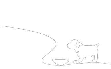 Puppy dog, labrador vector illustration